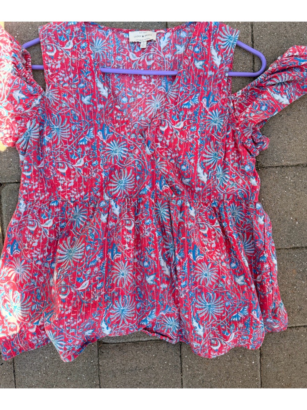 Lucky Floral Peplum Women's Top